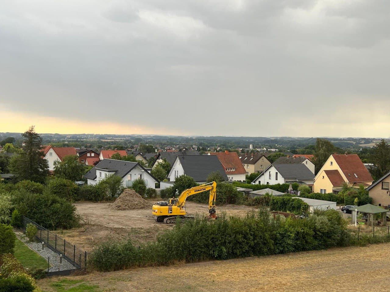 Holser Carré – Baugrundstück Drohnenaufnahme